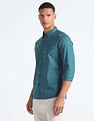 Flying Machine Geometric Print Cotton Shirt