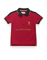 U.S. Polo Assn. Kids Boys Brand Print Polo Shirt