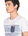 Flying Machine Horizontal Stripe Heathered T-Shirt