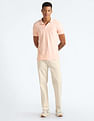 Flying Machine Jacquard Knit Regular Fit Polo Shirt