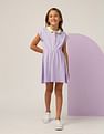 U.S. Polo Assn. Kids Girls Cinched Waist Polo Dress