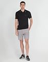 Arrow Newyork Ribbed Collar Solid Polo Shirt