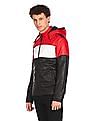 Flying Machine Hooded Long Sleeve Colour Block Jacket