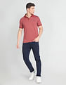 Arrow Sports Horizontal Striped Knitted Polo Shirt