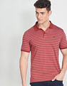 Arrow Sports Horizontal Striped Knitted Polo Shirt