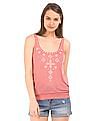 Aeropostale Embroidered Viscose Tank Top