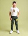 U.S. Polo Assn. Kids Drawstring Waist Brand Print Track Pants