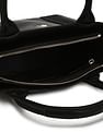 Tommy Hilfiger Solid Black Pu Handbags