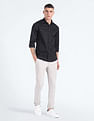 Flying Machine Patterned Jacquard Cotton Shirt