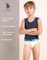 USPA Innerwear Boys Cotton Spandex Solid Briefs - Pack Of 5