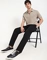 Calvin Klein Jeans Solid Regular-Fit Cotton Polo T-Shirt