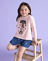 U.S. Polo Assn. Kids Girls Embellished Cotton T-Shirt