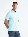 Flying Machine Pure Cotton Solid Polo Shirt