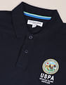 U.S. Polo Assn. Striped Sleeve Hem Logo Polo Shirt