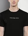 Calvin Klein Brand Print Cotton T-Shirt