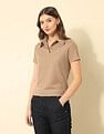 U.S. Polo Assn. Women Regular Fit Solid Polo Shirt
