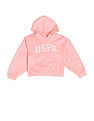 U.S. Polo Assn. Kids Girls Brand Printed Regular Fit Sweatshirt