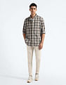 Flying Machine Plaid Check Cotton Shirt