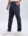 Calvin Klein Jeans Relaxed-Fit Solid Mid Rise Trousers