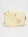 Tommy Hilfiger Solid Yellow Pu Sling Bag