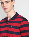 Arrow Sports Horizontal Stripe Polo Shirt