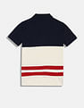 Tommy Hilfiger Boys Red Horizontal Striped Polo Shirt
