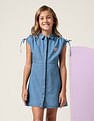 U.S. Polo Assn. Kids Girls Denim Fit And Flare Dress