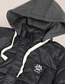 U.S. Polo Assn. Detachable Hood Nylon Solid Puffer Jacket