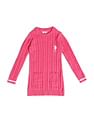 U.S. Polo Assn. Kids Girls Cable Knit Sweater