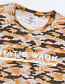 Flying Machine Camouflage Print Cotton T-Shirt