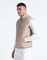 Flying Machine High Neck Sleeveless Quilted Jacket
