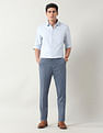 Arrow Slim Fit Textured Trousers