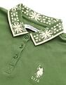 U.S. Polo Assn. Women Jacquard Collar Regular Fit Polo Shirt