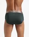 Calvin Klein Underwear Mens Solid Green Briefs