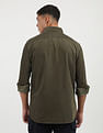 Tommy Hilfiger Solid Corduroy Regular Fit  Shirt