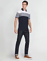Arrow Sports Colour Block Cotton Polo Shirt