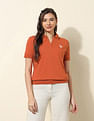 U.S. Polo Assn. Women Relaxed Fit Solid Polo Shirt
