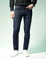 Flying Machine Mid Rise Slash Slim Tapered Jeans