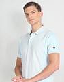 Arrow Sports Tonal Colour Block Cotton Polo Shirt