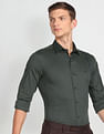 Arrow Newyork Self Design Twill Shirt