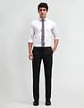 Arrow Denver Slim Fit Solid Trousers