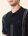 U.S. Polo Assn. Vertical Striped Gold Cup Polo Shirt