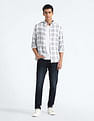 Flying Machine Slash Slim Tapered Mid Rise Jeans