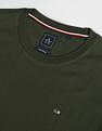 Arrow Sports Patterned Knit Mercerised Cotton T-Shirt