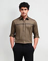 Arrow Newyork Manhattan Slim Fit Solid Shirt