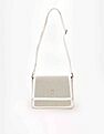 Tommy Hilfiger Solid White Polyester Sling Bags