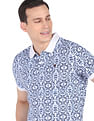 AD by Arvind Modern Abstract Print Polo Shirt