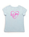 U.S. Polo Assn. Kids Girls Flock Print Regular Fit T-Shirt