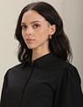 U.S. Polo Assn. Women Spread Collar Solid Shirt