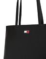 Tommy Hilfiger Solid Black Pu Tote Bag